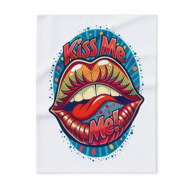 Kiss Me Colorful Lips Graphic Art Poster