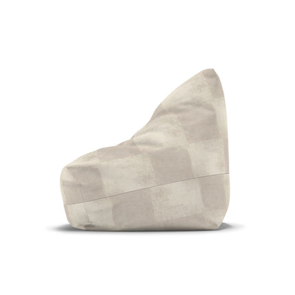 Comfortable Checkered Beige Bean Bag Chair