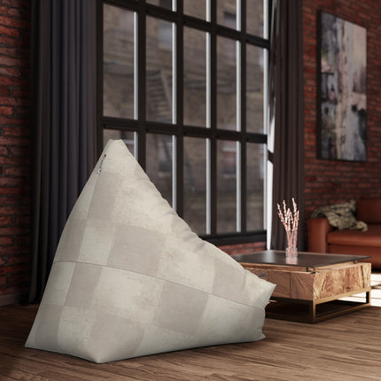 Stylish Beige Geometric Lounger for Cozy Living Spaces