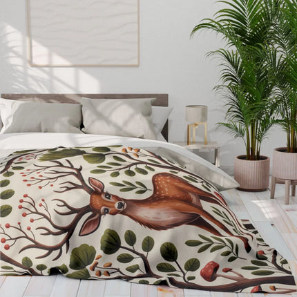 Majestic Deer Amidst Forest Flora