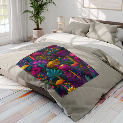 Vibrant and Colorful Floral Design Duvet Cover