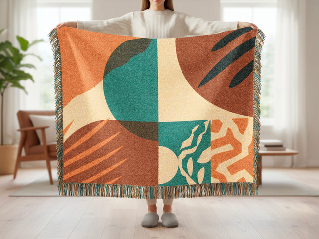Abstract Geometric Patterned Blanket Product