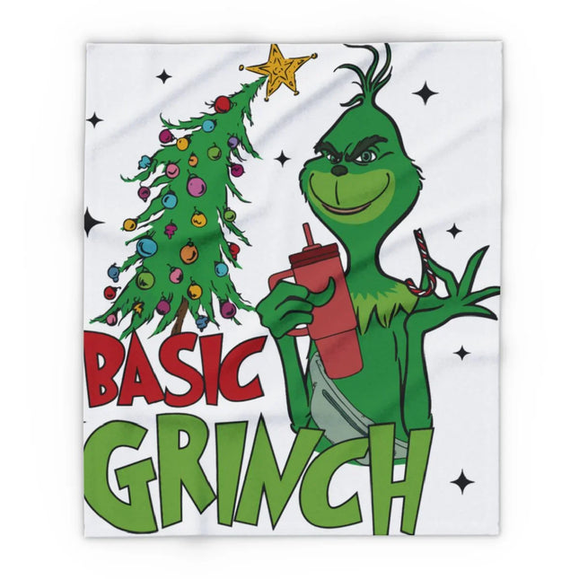 Basic Grinch Funny Christmas Blanket Holiday Gift