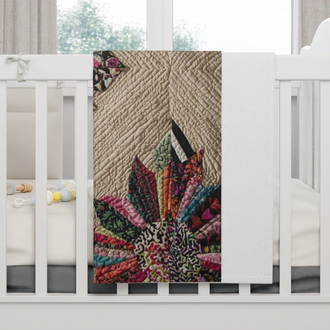 Vibrant Patchwork Blanket for Cozy and Colorful Nursery