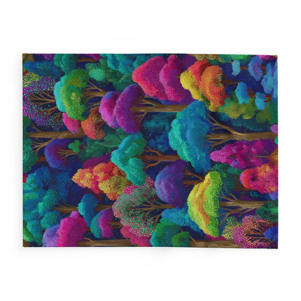 Vibrant Colorful Forest Art Wall Decor Canvas