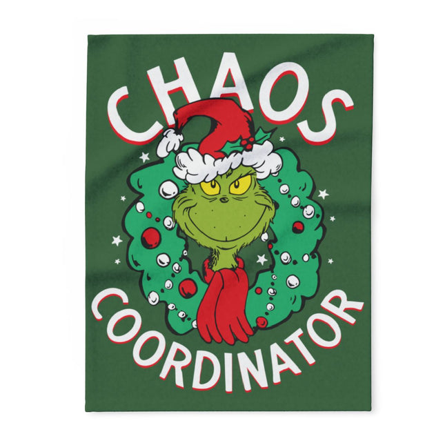 Chaos Coordinator Grinch Festive Holiday Blanket