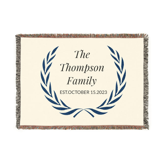 Custom Family Name and Date Keepsake Blanket