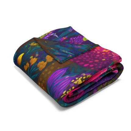 Vibrant Colorful Floral Design Bedding Blanket