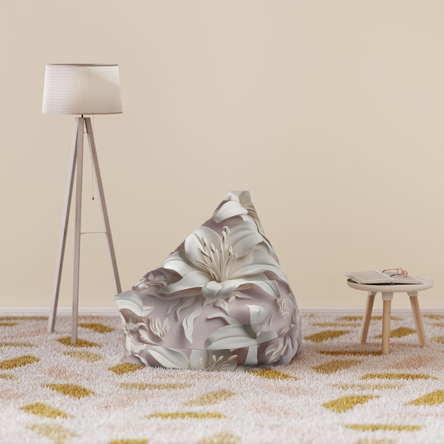 Stylish Floral Bean Bag Chair with Soft Cushions