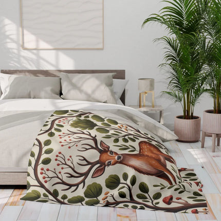 Majestic Deer Amidst Forest Flora