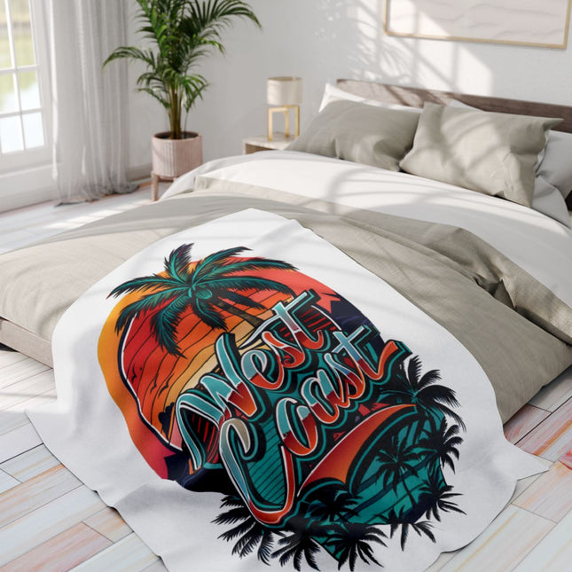 West Coast Graphic Design Blanket for Relaxing