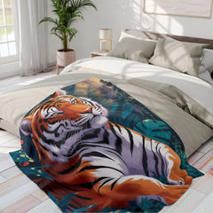 Elegant Tiger Artwork Bedding to Enhance Bedroom Decor