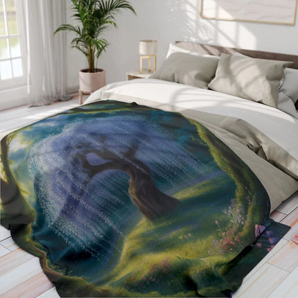 Enchanting Tree Scene Comforter for Bed Decor