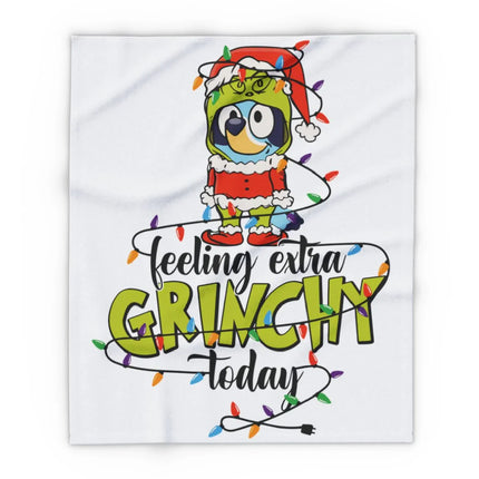 Feeling Extra Grinchy Today Christmas Blanket