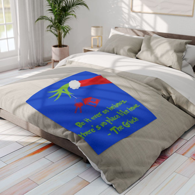 Green Hand Christmas Quote The Grinch themed bedding
