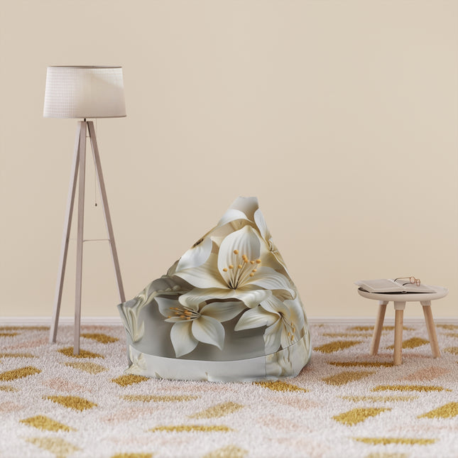 Floral Print Bean Bag for Stylish Home Décor