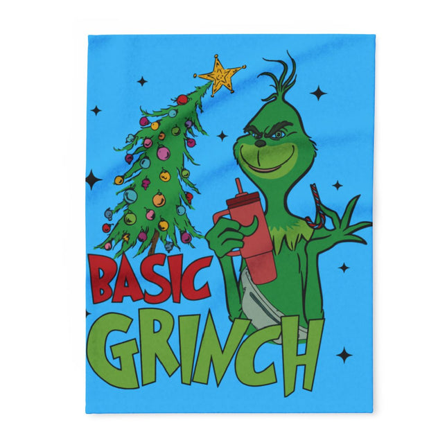 BASIC GRINCH Design with Christmas Tree blanket