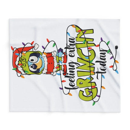 Feeling Extra Grinch Today Holiday Throw Blanket