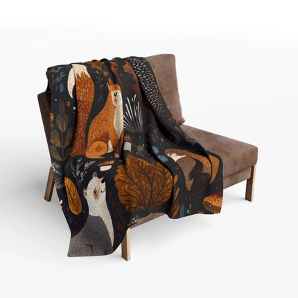 Cozy Forest Animals Theme Throw Blanket product