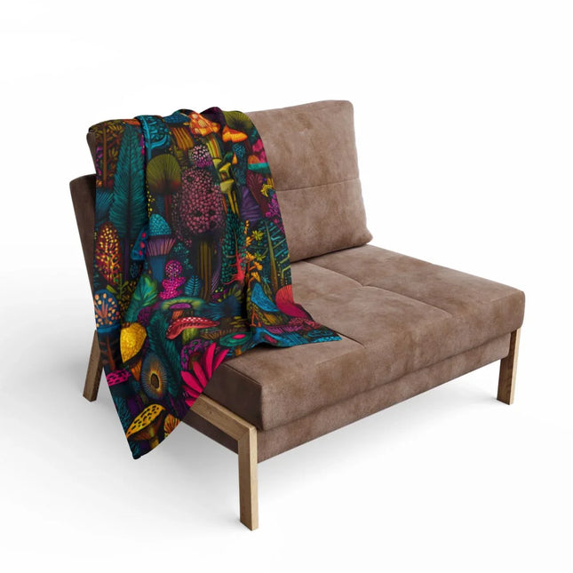 Vibrant Artistic Design Colorful Cozy Blanket