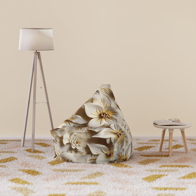 Floral Print Bean Bag with Flower Design for Cozy Decor