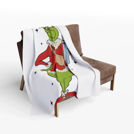 Merry Grinchmas Holiday Themed Decorative Blanket