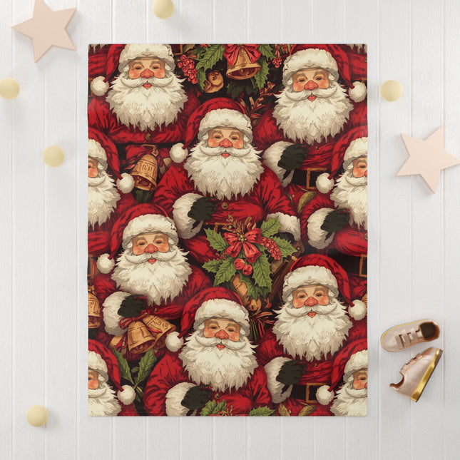 Christmas Santa Baby Blanket – Soft Fleece Holiday Throw for Infants & Toddlers
