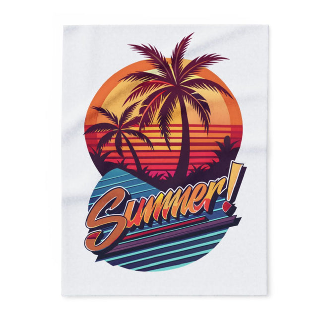 Summer Palm Trees Sunset Vibes Beach Towel