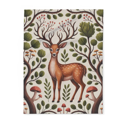 Majestic Deer Amidst Forest Flora