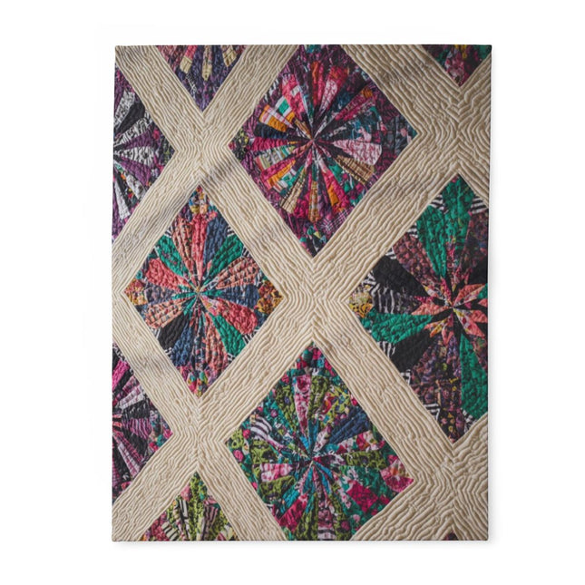 Colorful Geometric Patchwork Quilt Artwork Decor Product