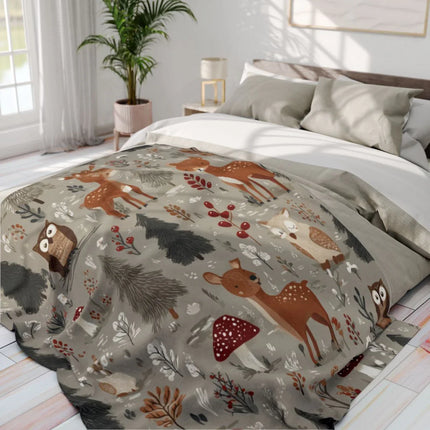 Forest Animals and Nature Design Blanket