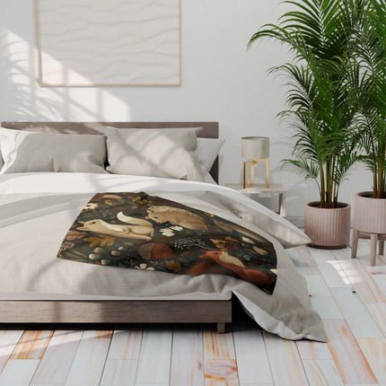 Cozy Blanket with Forest Animal Design for Decoration