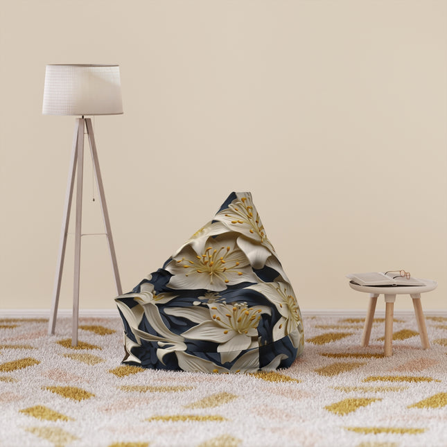 Floral Design Bean Bag Chair for Stylish Home Decor