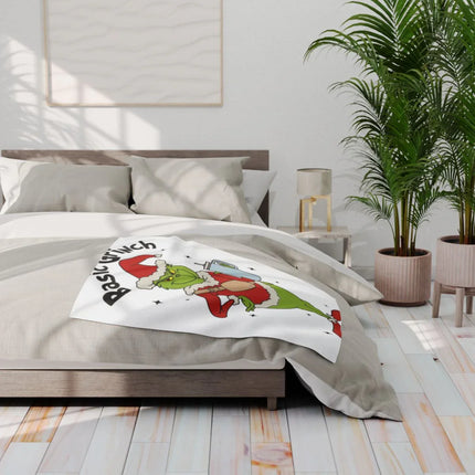 Grinch Santa Basic Large Cozy Holiday Bedding Set