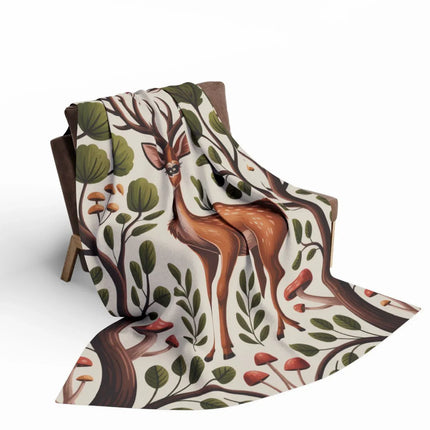 Majestic Deer Amidst Forest Flora