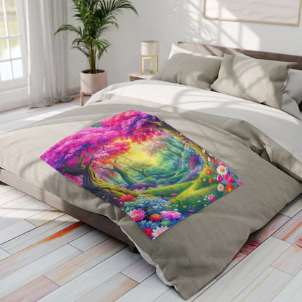 Enchanting Fantasy Forest Scene Duvet Cover