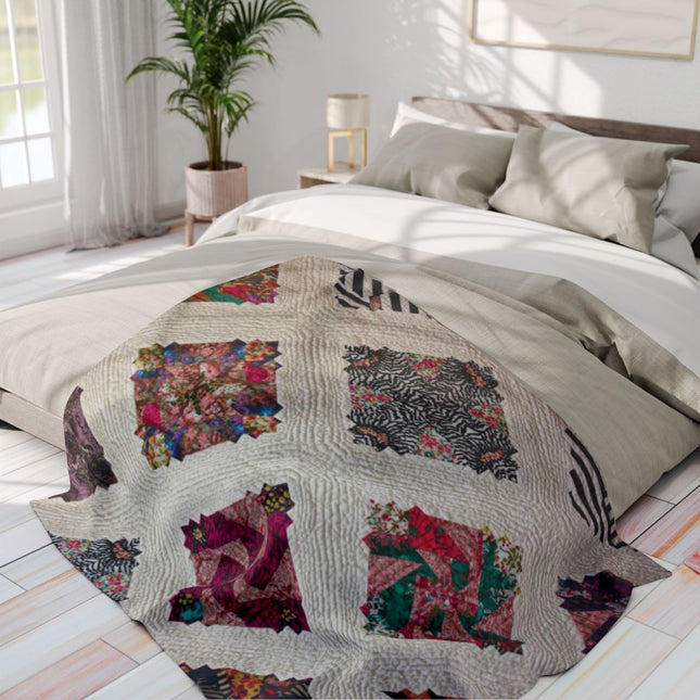Beautiful Patchwork Quilt for Colorful Bedroom Decor