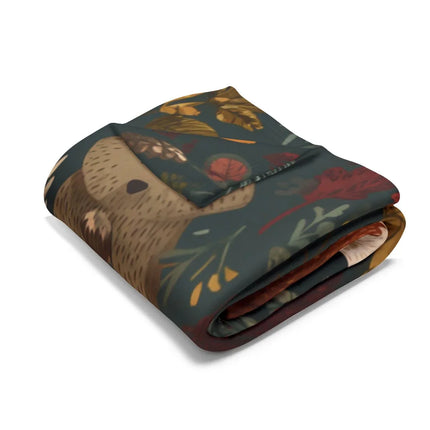 Forest Animal Pattern Cozy and Warm Blanket