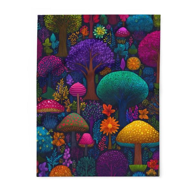 Vibrant and Colorful Forest Art Print Poster