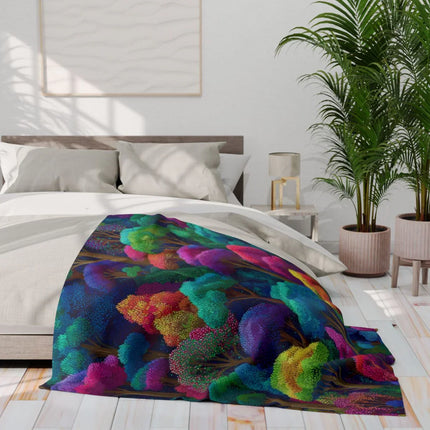 Vibrant Abstract Tree Pattern Colorful Bedding Set