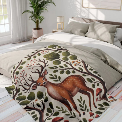 Majestic Deer Amidst Forest Flora