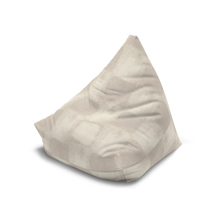Abstract Beige and White Bean Bag Chair for Comfort
