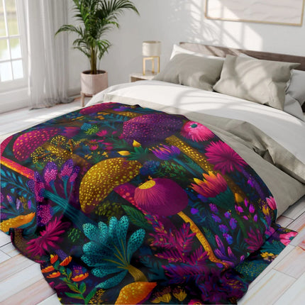 Colorful Whimsical Floral Duvet Cover Bedding