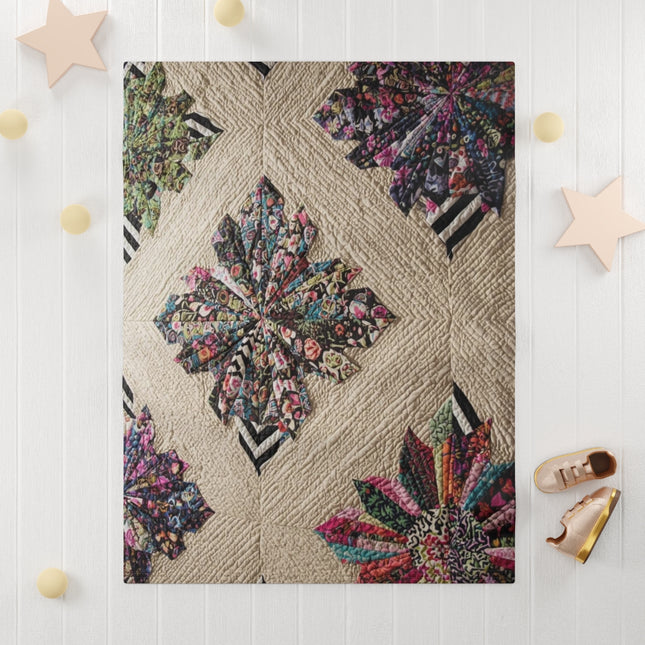 Colorful Star Pattern Quilt Wall Art Decor