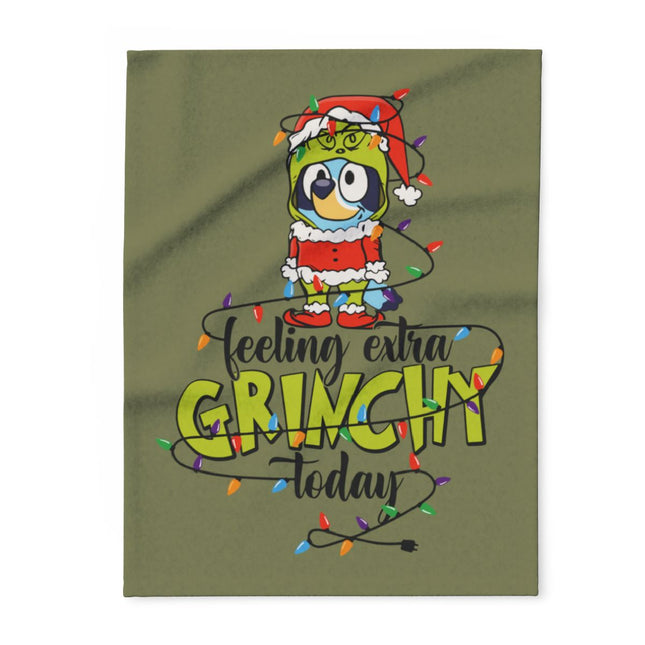 Feeling Extra Grinchy Today Festive Blanket