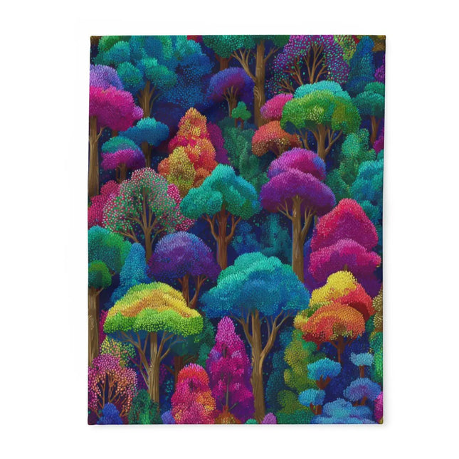 Vibrant Multicolored Fantasy Forest Art Design