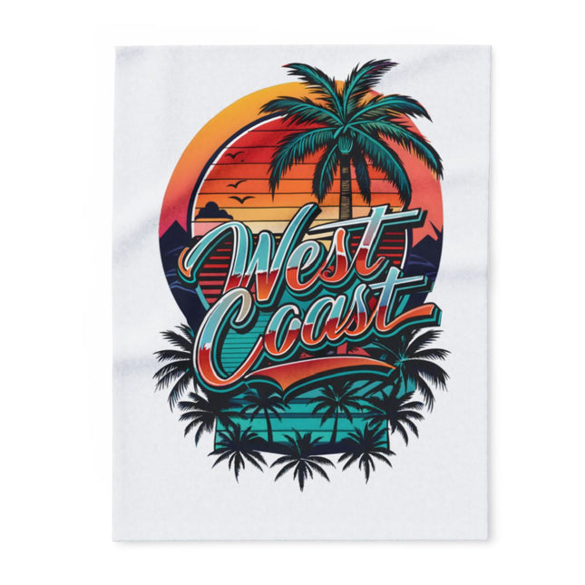 Vibrant Sunset West Coast Print Beach Towel