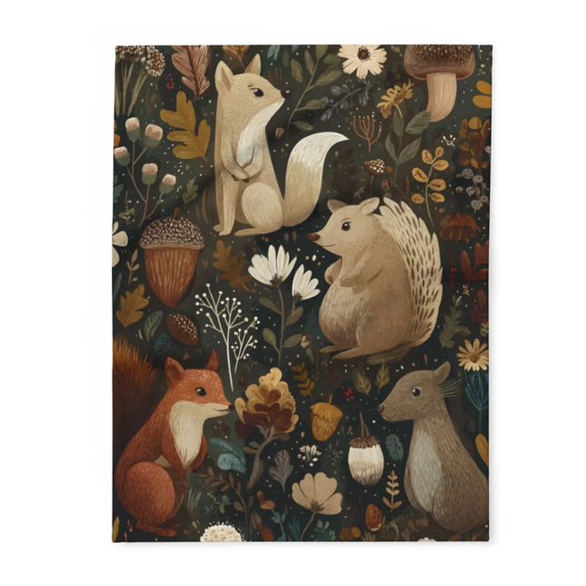 Forest Animals Art Print with Cute Squirrels