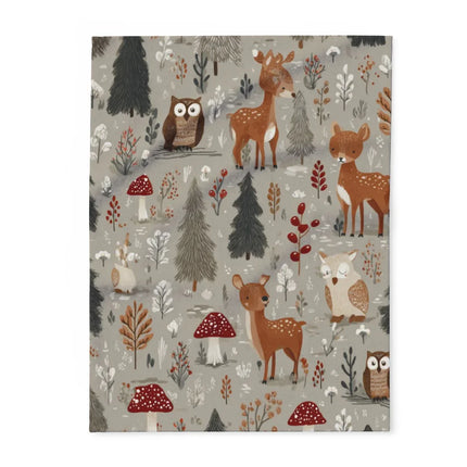 Woodland Animals Forest Scene Blanket
