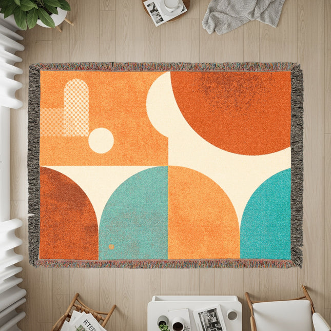 Colorful Geometric Patterned Area Rug for Home Decor
